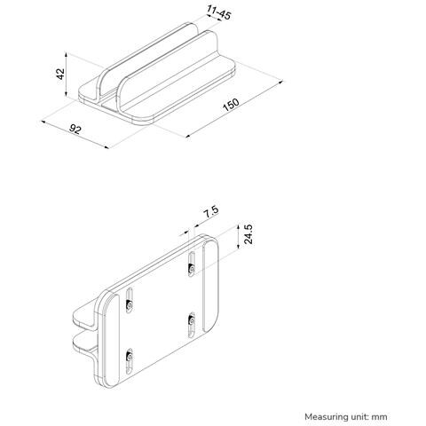 NSLS300SILVER Supporto per laptop 11-17" - universale - Foto 12