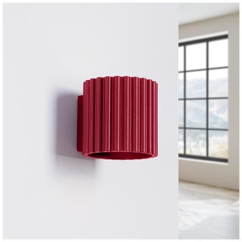 Lampada Da Parete Aura Bordeaux G9 Sl. 1821 - Minimalist Lampada Da Parete Borgogna 10x10x12 Cm - Foto 2