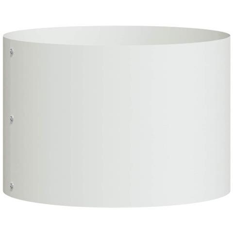 Vaso da giardino Bianco 30 x 30 x 20 cm Acciaio - Foto 1