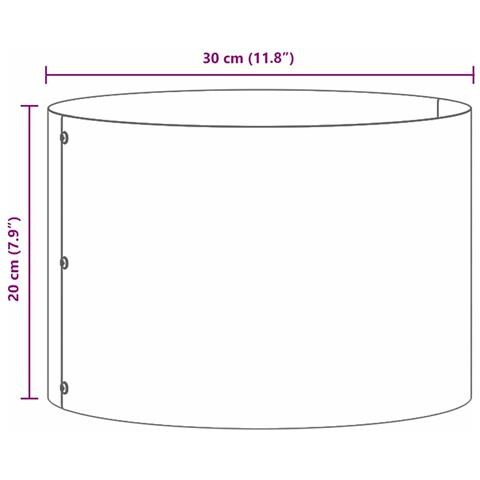 Vaso da giardino Bianco 30 x 30 x 20 cm Acciaio - Foto 8