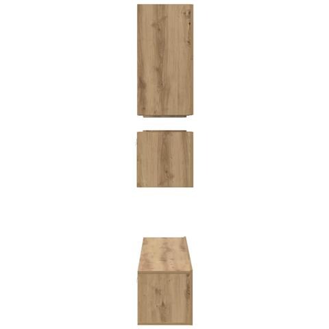 Set mobile TV 8 pcs rovere artigianale 80 x 30 x 30 cm - Foto 9