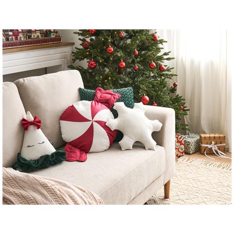 Set Di 3 Cuscini Decorativi Noelnest Velluto 30 X 35 Cm 40 X 40 Cm Multicolore Modello Natalizio - Foto 1