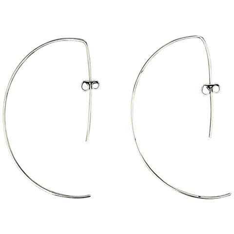 Orecchino A Cerchio Dal Design Originale In Argento Sterling 925. Argento Unico - Foto 1