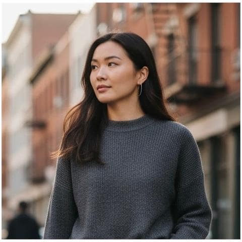 Orecchino A Cerchio Dal Design Originale In Argento Sterling 925. Argento Unico - Foto 5