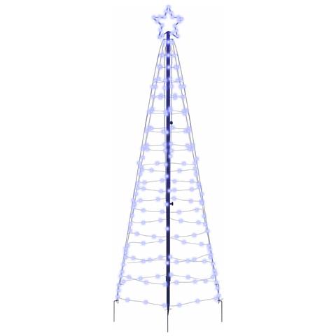 Albero di Natale LED con picchetti per il terreno Blu 250 cm - Foto 1