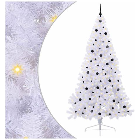 Albero di Natale artificiale Bianco 240 cm PVC e Acciaio - Foto 1