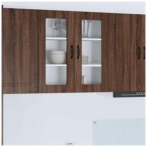 Pensile cucina Rovere Marrone 80 x 31 x 80 cm Legno multistrato - Foto 2