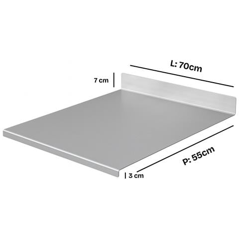 Spianatoia In Acciaio Inox Per Uso Alimentare - Varie Misure - Profondità 55 (l110 X P55 X 7cm X 3cm) - Foto 6