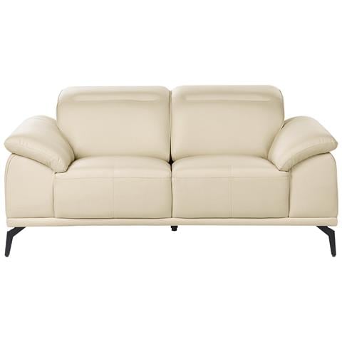 Divano 2 Posti Vejen Pelle Sintetica Beige - Foto 2