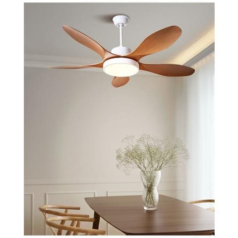 Ventilatore A Soffitto Con Luce Barbet Con Telecomando Led Marrone Chiaro - Foto 1