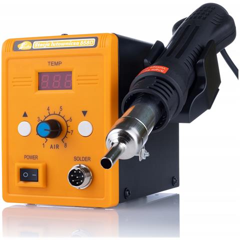 Stazione Saldante Hot-air 858d - Potenza 700w, Regolazione Temperatura 100-500°c | Set 3 Ugelli | Sicurezza Avanzata E Compatibilità - Foto 2