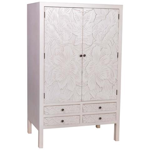 Armadio In Legno Con 4 Cassetti E 2 Porte 100x45x160 - Foto 1