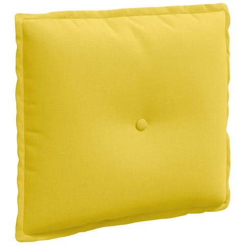 Cuscino per Schiena Giallo Chiaro 50 x 19 x 45 cm Tessuto - Foto 1