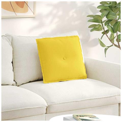 Cuscino per Schiena Giallo Chiaro 50 x 19 x 45 cm Tessuto - Foto 2