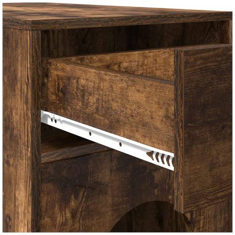 Casa per Gatti Rovere fumé 72 x 42.5 x 70 cm Legno multistrato - Foto 9