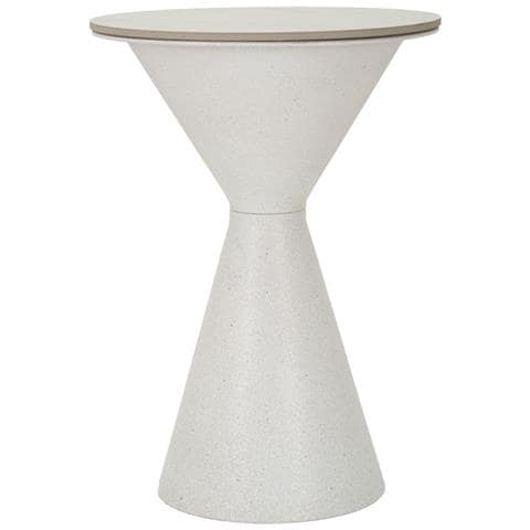Tavolino Vkh527-bianco-metallo-44x44x63 Cm - Foto 1