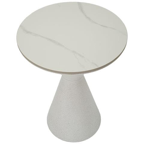 Tavolino Vkh527-bianco-metallo-44x44x63 Cm - Foto 2
