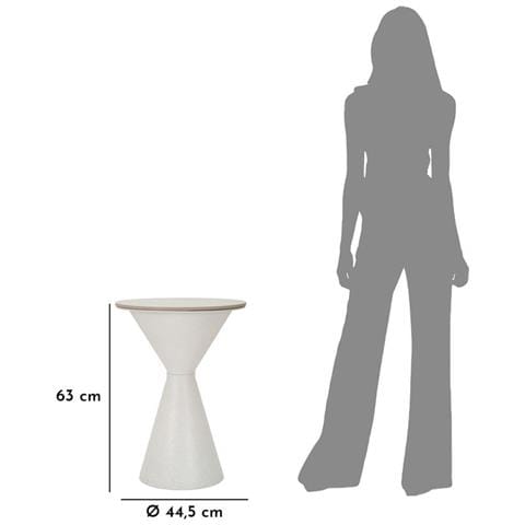 Tavolino Vkh527-bianco-metallo-44x44x63 Cm - Foto 6