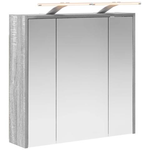 Mobiletto per specchio da bagno Grigio Sonoma - Foto 1