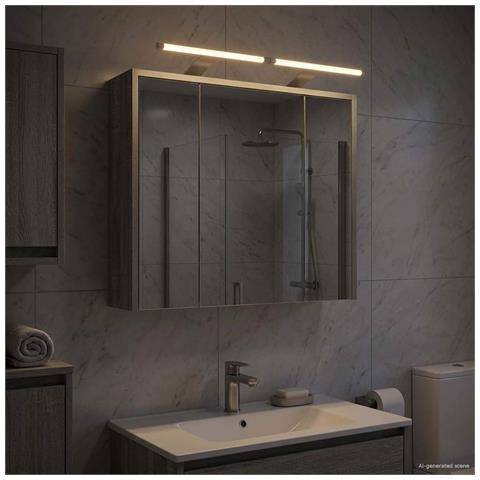 Mobiletto per specchio da bagno Grigio Sonoma - Foto 2