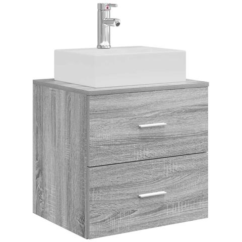 Mobile Lavabo da Parete Sonoma grigio 49,5 x 41 x 62,5 cm - Foto 1