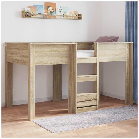 Letto a Castello per Bambini Rovere Sonoma 80 x 200 cm - Foto 2