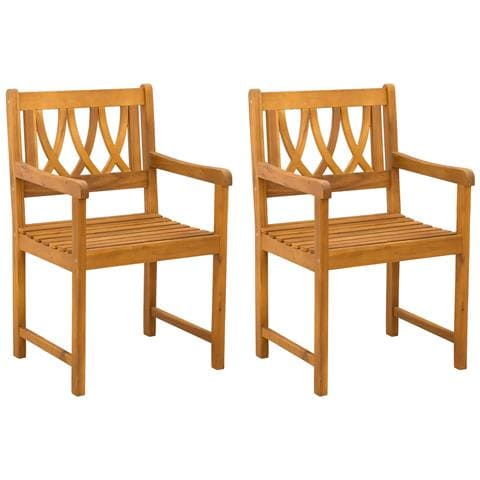 Panchina da esterno 2 pcs Naturale 56 x 55,5 x 90 cm - Foto 1