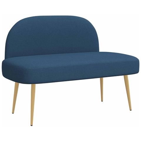 Panchina imbottita con schienale Blu 110 x 60 x 76 cm - Foto 1