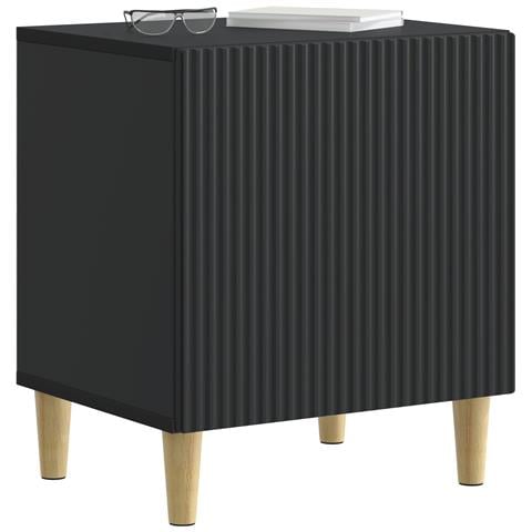 Armadio da Notte Nero 43 x 34,5 x 50 cm Legno ingegnerizzato - Foto 2