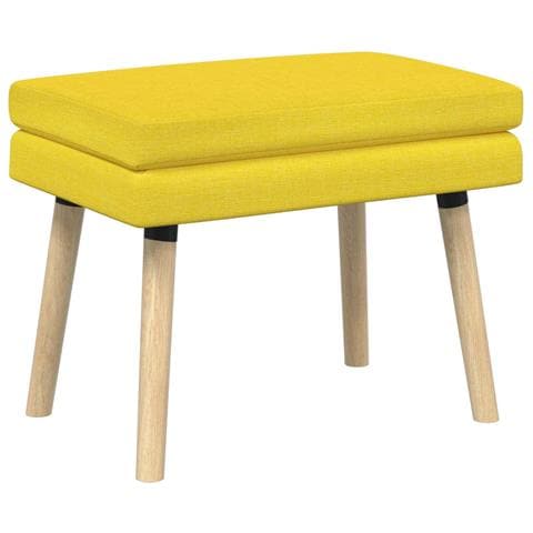 Panchina a doppio strato Giallo Chiaro 60 x 40 x 46 cm Tessuto - Foto 1