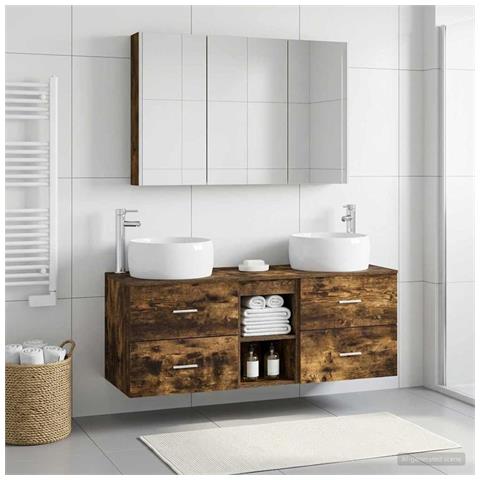 Set di mobili per il bagno 4 pcs Rovere Fumo - Foto 2
