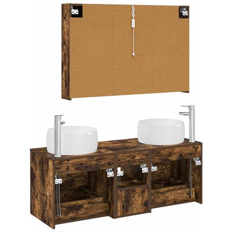 Set di mobili per il bagno 4 pcs Rovere Fumo - Foto 9