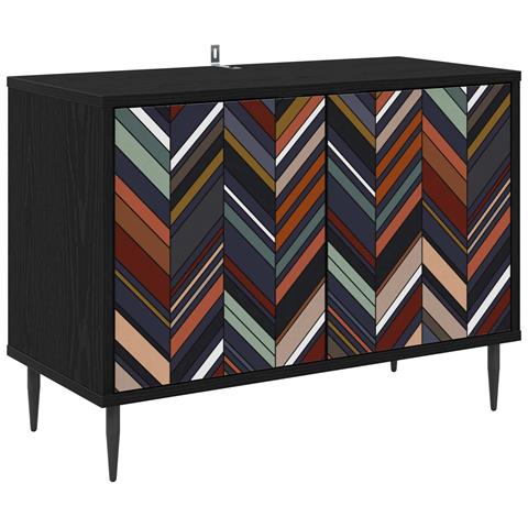 Mobile TV OMMEN 69 x 33 x 50,5 cm Rovere Nero - Foto 1