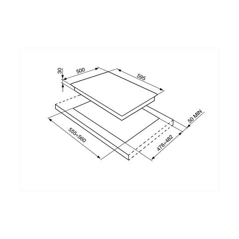 Piano Cottura SRV864POGH a Gas 4 Fuochi Gas da 60 cm Colore Panna - Foto 5