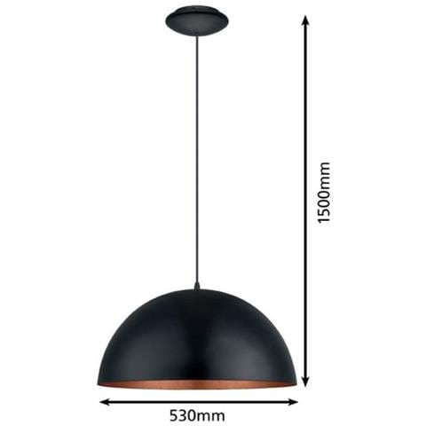 Lampada Da Soffitto Gaetano Nera 92955 - Foto 6