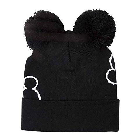 Disney Mickey Mouse Bobble Beanie & Scarf Gift Set Sciarpa, Cappello E Guanti, Nero Black, Taglia Unica Unisex-adulto - Foto 2