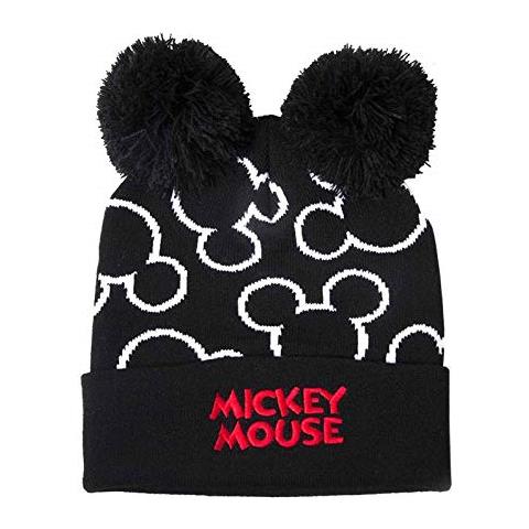 Disney Mickey Mouse Bobble Beanie & Scarf Gift Set Sciarpa, Cappello E Guanti, Nero Black, Taglia Unica Unisex-adulto - Foto 4