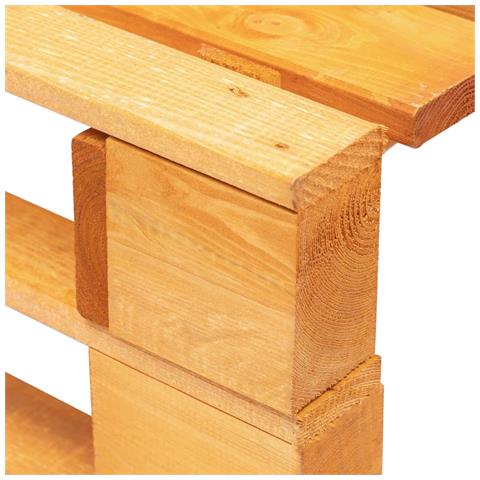 Pouf Da Giardino Con Pallet In Legno Marrone Miele - Foto 2