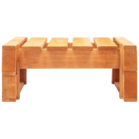 Pouf Da Giardino Con Pallet In Legno Marrone Miele - Foto 5