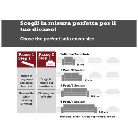 Copridivano Copripoltrona Trapuntato Antimacchia Tinta Unita Willy Grigio Chiaro 2 Posti Grigio Chiaro - Foto 8