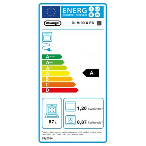 Forno Elettrico da Incasso Design DLM 90 X ED Capacità 87 L Multifunzione Ventilato Potenza 1200 W Colore Inox - Foto 3