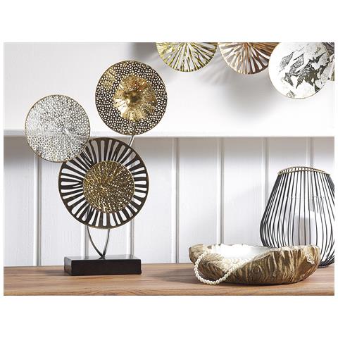 Oggetto Decorativo In Metallo Oro E Argento Uranium - Foto 14