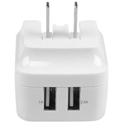 Caricabatterie da Muro a doppia porta x2 USB ad alta potenza (17W / 3.4 Amp) Alimentatore USB da viaggio (Internazionale)  - Foto 2