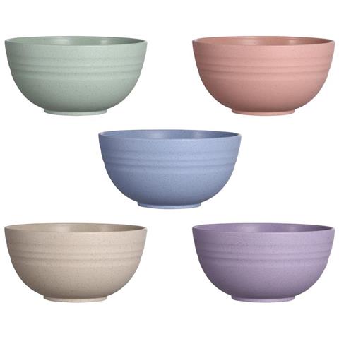 Wokex 5pcs 12 Cm Di Insalata Di Paglia Di Grano Ciotole Miscelabili Infrangibili Ciotole