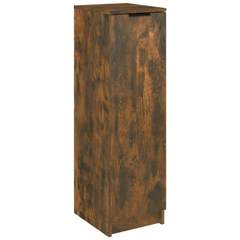 Scarpiera Rovere Fumo 30x35x100 Cm In Legno Multistrato - Foto 1