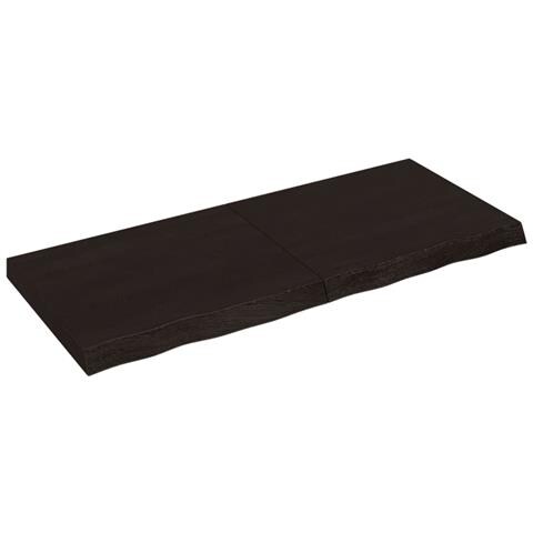 Piano Bagno Marrone Scuro 120x50x (2-6) cm Legno Trattato - Foto 1