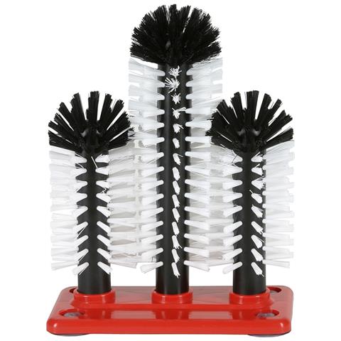 Spazzola Lavabicchieri, Spazzola Per Lavare I Bicchieri - Gr-2 - 2 X 18 + 1 X 24 Cm - Foto 1