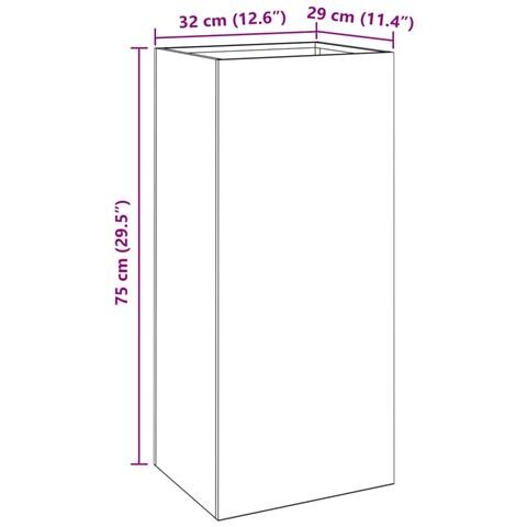 Fioriera Antracite 32x29x75 cm in Acciaio - Foto 10