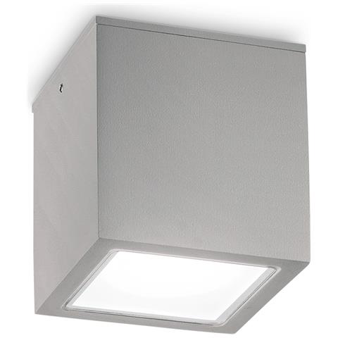 Plafoniera Contemporanea Techo Alluminio Grigio 1 Luce Gu10 20w Ip54 - Foto 1