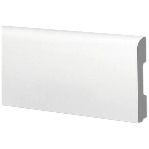 78ml Bancale Di Battiscopa Bc Spazzolato In Polimeri Equalwood Hi-tec 68x10mm Bianco, Alluminio Ecc. - Bianco Liscio - Foto 1